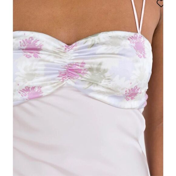 Princess Polly ALLERY MINI DRESS PINK Floral Size 10 Nwot - Picture 3 of 9